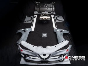 Alfa Romeo Giulia Quadrifoglio GTAm Conversion Kit by PariS'5 GaraGe - Complete Kit - FRP/ Carbon Fiber Combo